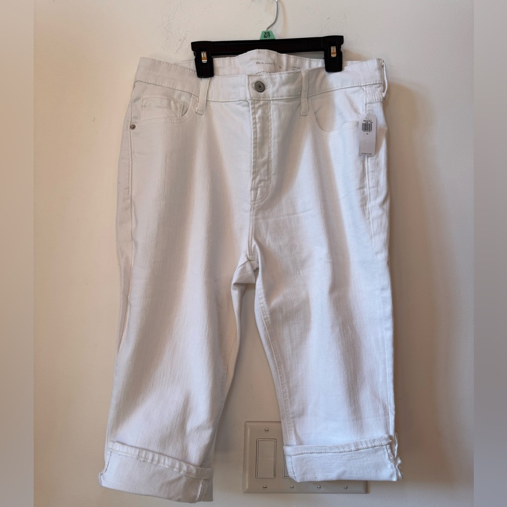 NWT OLD NAVY The Sweetheart Capri Jeans Women’s Size 14 White - Picture 3 of 7